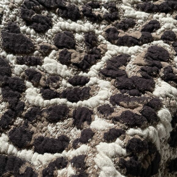 Rachel Comey Couture WOMENS Leopard Print Chunky Textured Sweatshirt Top 6 M - Picture 6 of 12